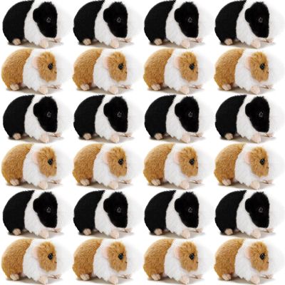 24 Pcs Guinea Pig Stuffed Animal Bulk Plush Guinea Pig Small Fluffy Stuffed Doll with Chain for Kid Students Party Favors Goodie Bag Fillers Carnival Prizes Christmas Birthday Gift, 4 Inches