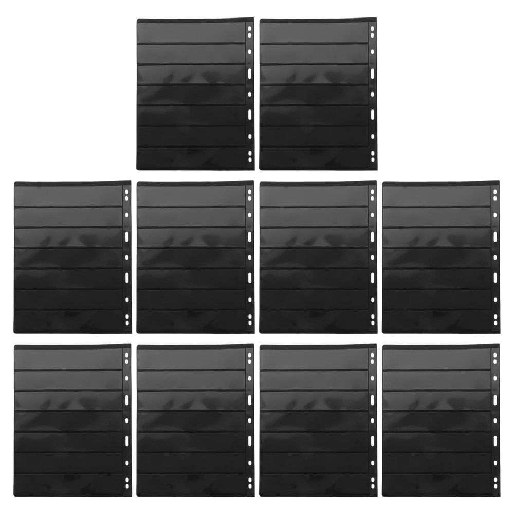 COHEALI 10sheets Double-Sided Stamp Pages Transparent PVC Storage for Stamps and Coins Collector Album for Organizing and Protecting Collectibles