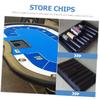 COSMEVIVI Thick Plastic Poker Chips Tray Sturdy Storage Holder for Table Gaming Organizes and Keeps Chips Tidy for Family Gatherings and Parties view 3