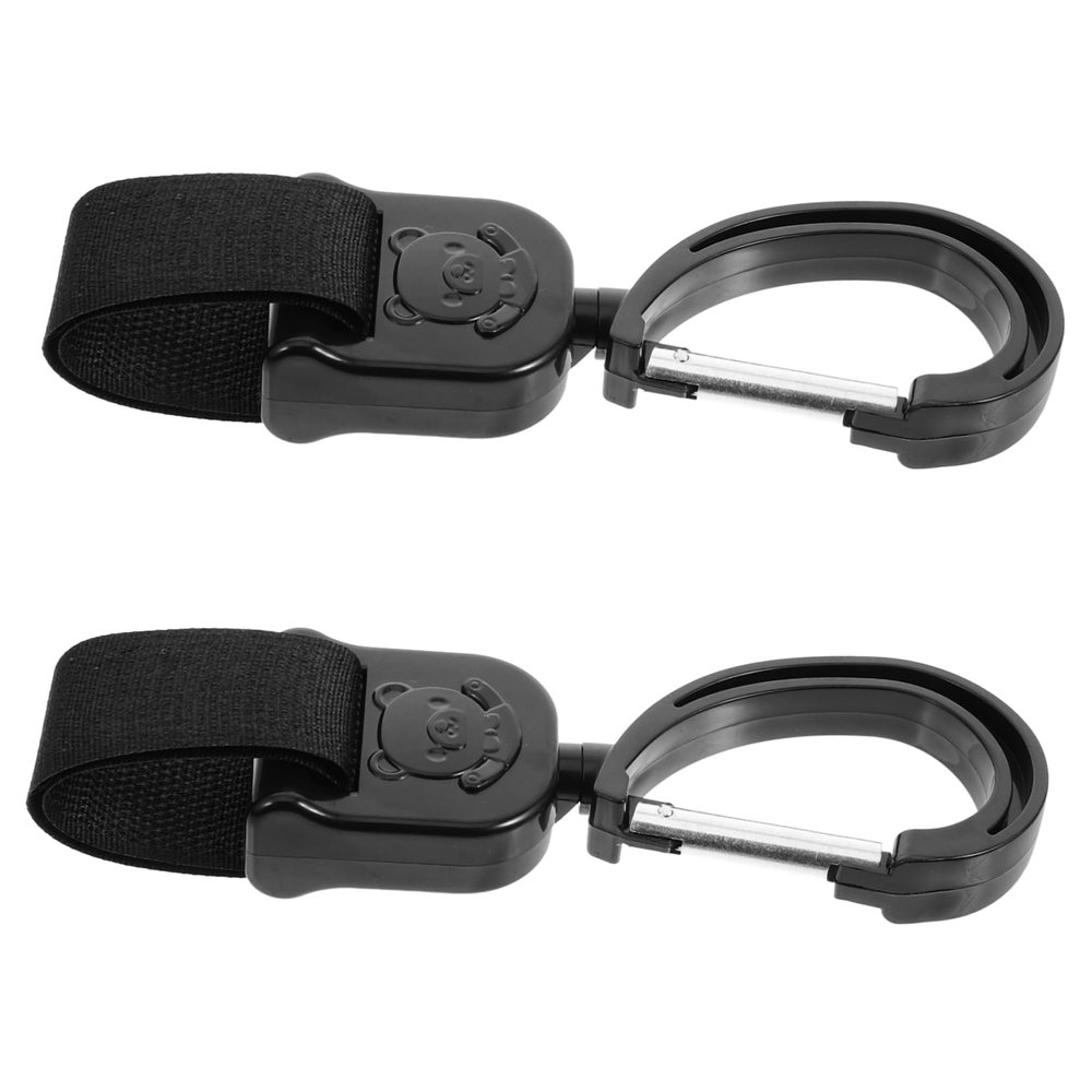 Abaodam 360 Rotating Stroller Hooks Stroller Bag Hooks for Hanging Diaper Bag Universal