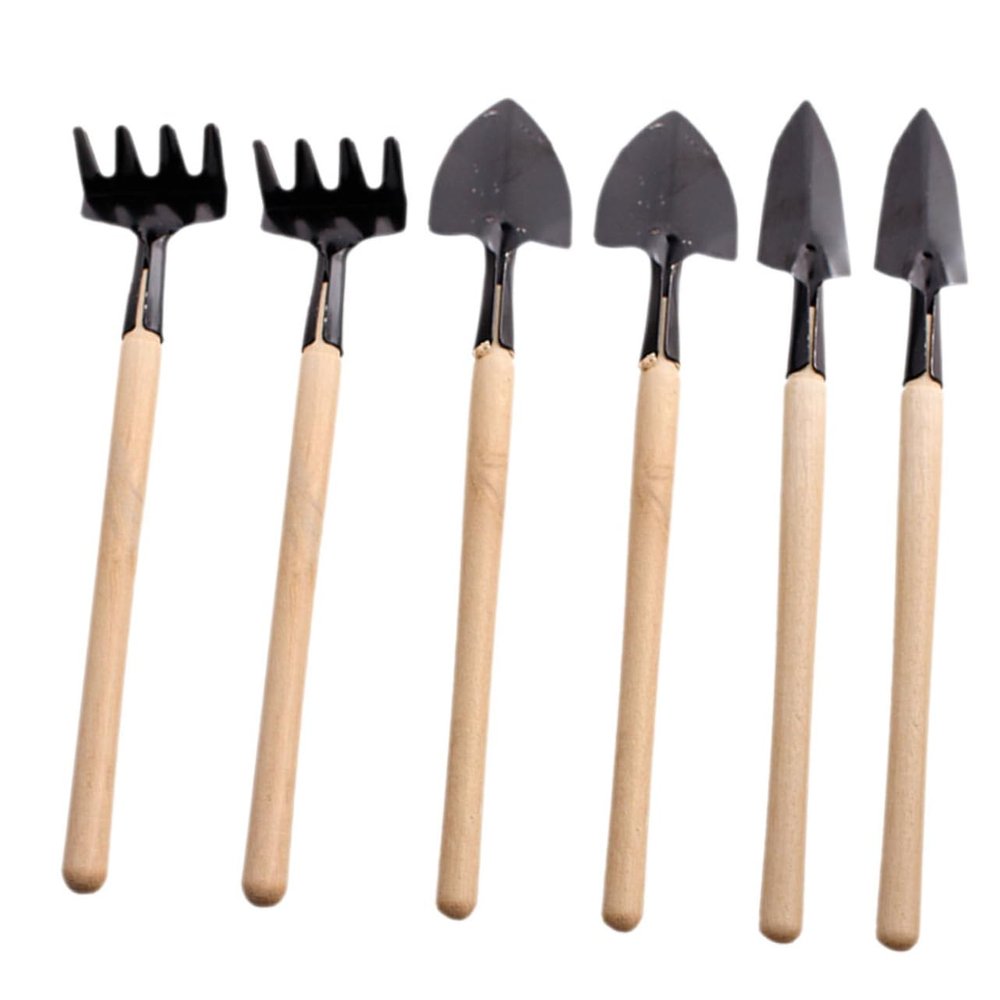 Mipcase 2sets Mini Gardening Tools Set Handles Mini Shovel Rake and Trowel for Planting Transplanting and Weeding for Boys and Girls and Garden Enthusiasts
