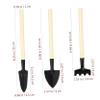 Mipcase 2sets Mini Gardening Tools Set Handles Mini Shovel Rake and Trowel for Planting Transplanting and Weeding for Boys and Girls and Garden Enthusiasts view 2