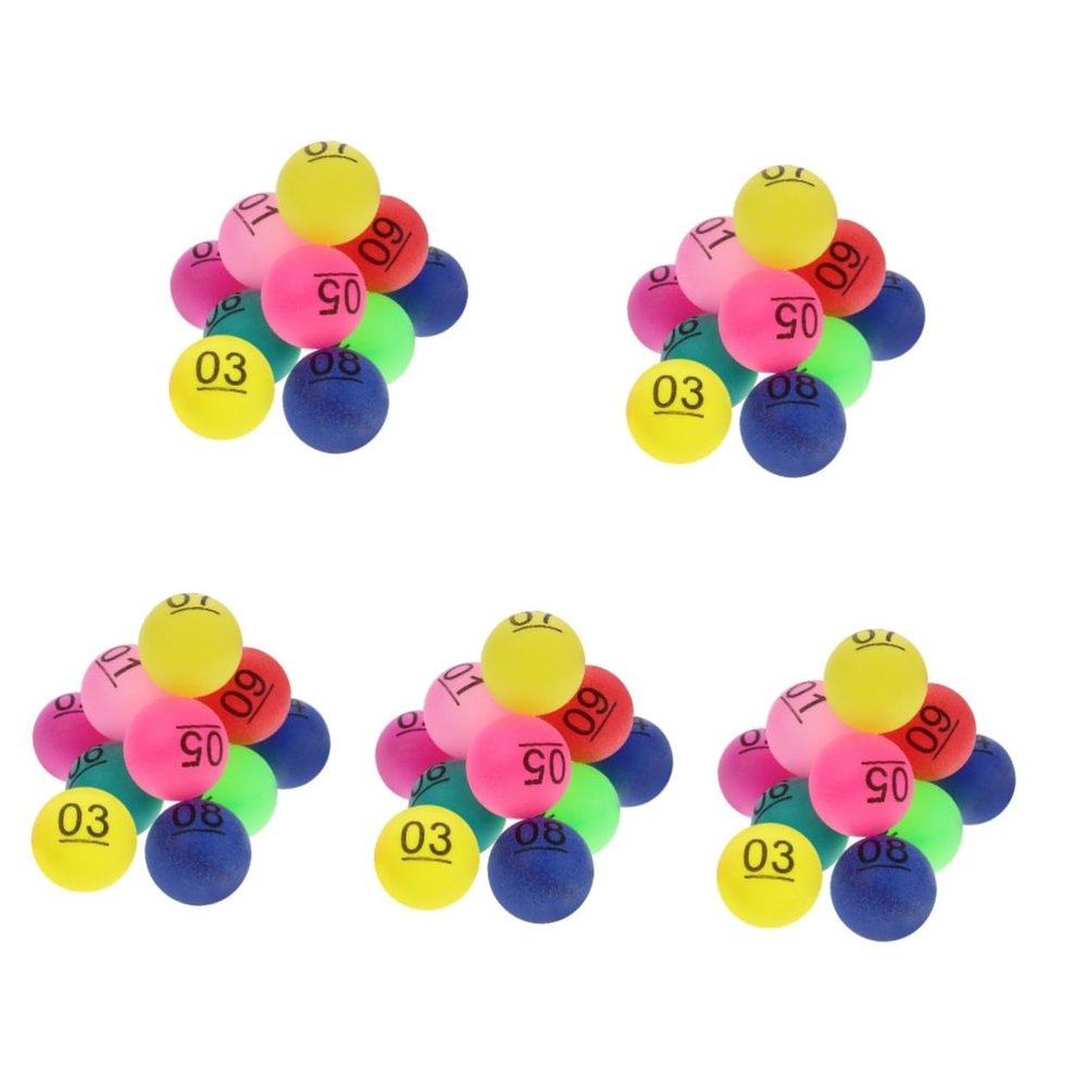 VICASKY 50pcs Balls Lottery Balls Party Game Props Raffle Seamless Lottery Game Material