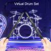 3D Motion Sensing Virtual Drum Set with 8 Sounds, Electronic Drums for Adults Kids Home Office Outdoor Drumming view 2
