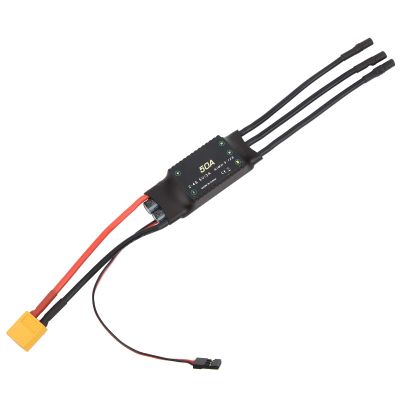 50A Brushless ESC, Super Anti Interference, Fast Start Response with BEC Output Easy Loop Menu Settings for RC Airplanes