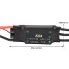 50A Brushless ESC, Super Anti Interference, Fast Start Response with BEC Output Easy Loop Menu Settings for RC Airplanes view 3