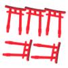 Parliky 5pcs Miniature Gate Japanese Decor for Micro Landscape Zen Garden Art Realistic PVC Craft view 1