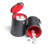 GARVALON 1set Double-Layer Dice Cup Pu Leather Dice Storage Container Lids Includes Shaking Cup and Dot Dices for Family Gatherings and Bar Entertainment view 3
