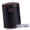 GARVALON 1set Double-Layer Dice Cup Pu Leather Dice Storage Container Lids Includes Shaking Cup and Dot Dices for Family Gatherings and Bar Entertainment view 4