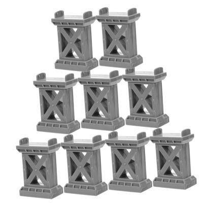 GLSTOY 9pcs Train Track Bridge Support Risers Sturdy Elevation for Major Brands Compatible with Train for Creative Railway Layouts