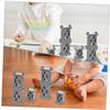 GLSTOY 9pcs Train Track Bridge Support Risers Sturdy Elevation for Major Brands Compatible with Train for Creative Railway Layouts view 2