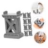 GLSTOY 9pcs Train Track Bridge Support Risers Sturdy Elevation for Major Brands Compatible with Train for Creative Railway Layouts view 4