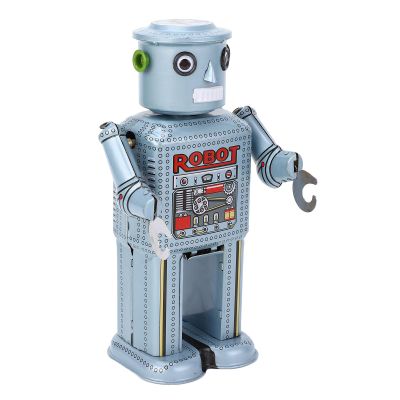 ariarly Handcrafted Wind Up Vintage Robot Clockwork Toy, Ideal for Cafe, Bar, Restaurant Decoration