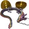 17.5 Inch Articulating Dragon Toy with Surprise Golden Egg (Rainbow) view 2