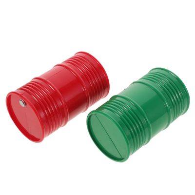 VICASKY 2pcs Scale Realistic Crawler Oil Drum Decoration Sturdy Plastic Simulation for Truck Models Versatile Accessory for Enhanced Authenticity and Fun