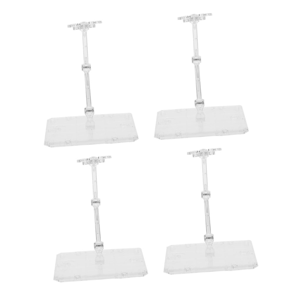 VICASKY 4pcs Adjustable Action Figure Stand Transparent Doll Model Support Holder Portable Display Base for Toy Figures for Organizing and Showcasing Collectibles