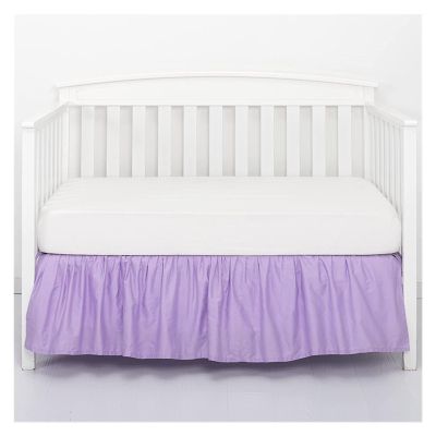 Bed Skirt Crib Bed Skirt Add White Top Sheets -4 Sides Pleated Ruffles for Baby Boys Girls Toddler Nursery Bedspread Easy-Going Bed Skirt(Violet,60x120x36cm)