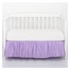 Bed Skirt Crib Bed Skirt Add White Top Sheets -4 Sides Pleated Ruffles for Baby Boys Girls Toddler Nursery Bedspread Easy-Going Bed Skirt(Violet,60x120x36cm) view 1