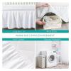 Bed Skirt Crib Bed Skirt Add White Top Sheets -4 Sides Pleated Ruffles for Baby Boys Girls Toddler Nursery Bedspread Easy-Going Bed Skirt(Violet,60x120x36cm) view 3