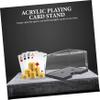 Alasum 2sets Acrylic Playing Card Holder Stand for Decks of Cards and Easy to Clean for Home Use and Games view 3