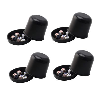 BCOATH 4sets Thicken Dice Cup Bar Dice Cup Dices Ktv Funny Game Cheating-Resistant Box
