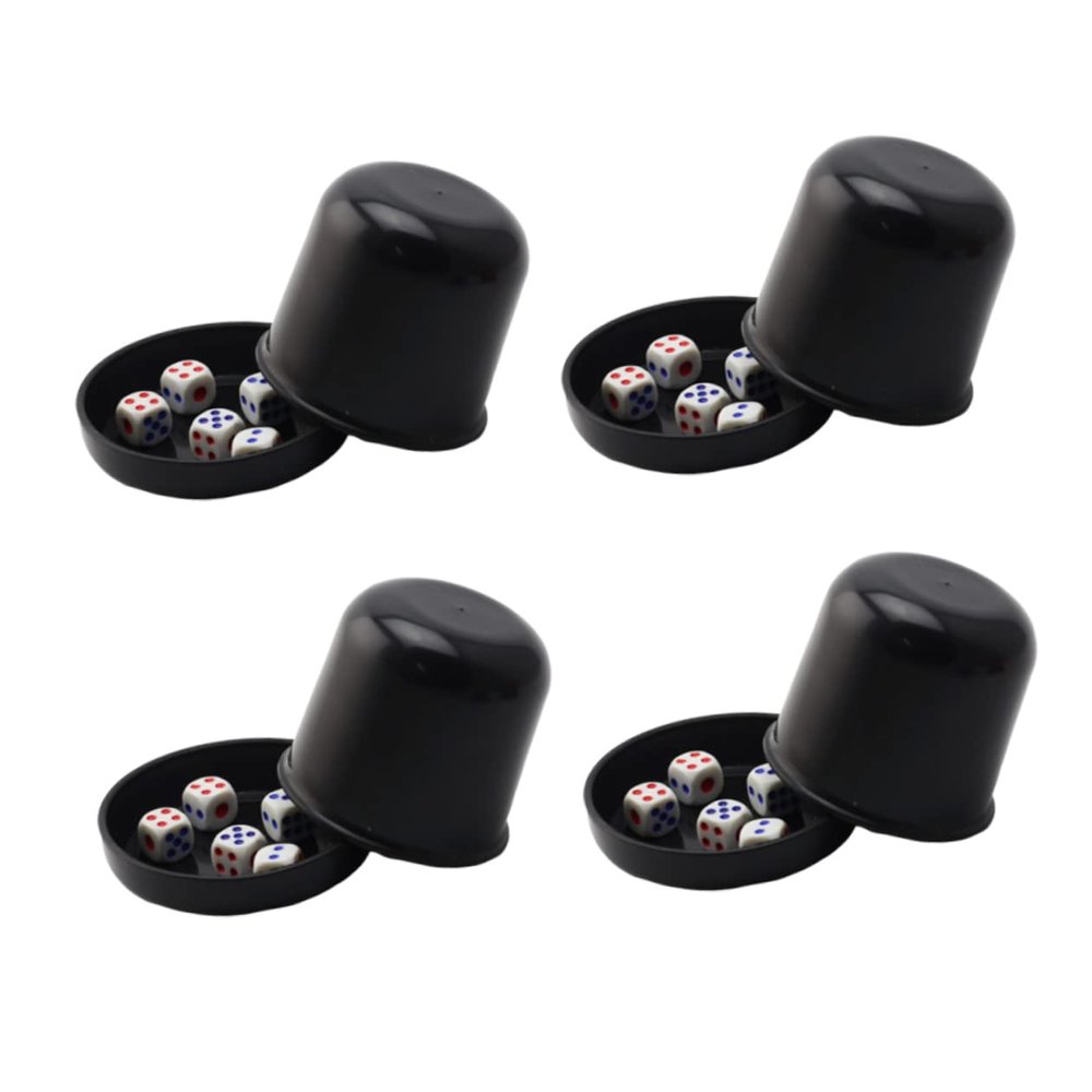 BCOATH 4sets Thicken Dice Cup Bar Dice Cup Dices Ktv Funny Game Cheating-Resistant Box