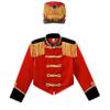 QinCiao Kids Boys Drum Major Team Uniform Drummer Performance Costume Marching Band Tassel Jacket and Hat B Red 14 Years view 3