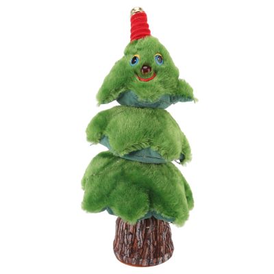 Jeanoko Dancing Plush Christmas Tree Singing Christmas Tree with 8 Songs Light and Swing Long Press Continuous Broadcast for Xmas Tree Toys (Dancing Stump Christmas Tree)