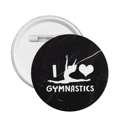 Love Gymnastics Buttons Pins Novelty Decoration Round Badge 1 PC