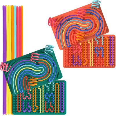 2Packs Sensory Activity Board, Silicone Fidget Toy Sensory Fidget Toys for Kids, Silicone Fidget Toy Sensory Fidget Toys for Kids Stocking Stuffers for Adults