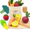 PairPear Wooden Toys Play Food Sets for Kids Kitchen, Kids Toy Food Cutting Vegetables Set for Toddlers 3+ Years Old, Pretend Food Play Kitchen Accessories for Girls and Boys view 1
