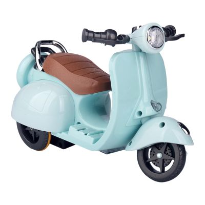 Csnbfiop Rotating Scooter Toy for Guinea Pigs Motorcycle Toy with Lights and Music Scooter Shape Cage Decoration