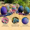 3D Printed Dragon Egg, Large 12" Mix 3 Laser Color Crystal Dragon in Eggs with Gift Box & Card, 3D Printed Animals Figurine Birthday Gifts (BlackBluePurple) view 2
