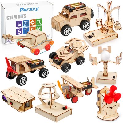 10 in 1 Science Kits for Kids Age 8-12, STEM Toys for Boys Ages 8-12, Gifts for 8 9 10 11 12 13 Year Old Boys and Girls, Wooden 3D Puzzles, Educational Projects, Crafts Building Kits