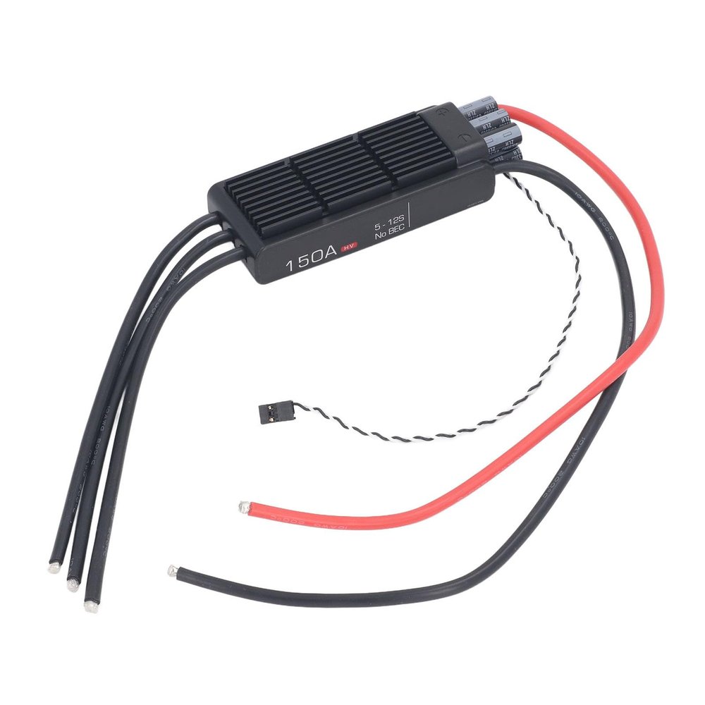 ANGGREK 150A Brushless ESC, Anti Interference Plastic Aluminum Alloy 150A RC Airplane ESC for RC Aircraft