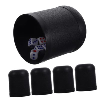 Alasum 5sets Plastic Dice Shaker Cup Dice Game for Parties Small for Adults Boys and Girls Random Style