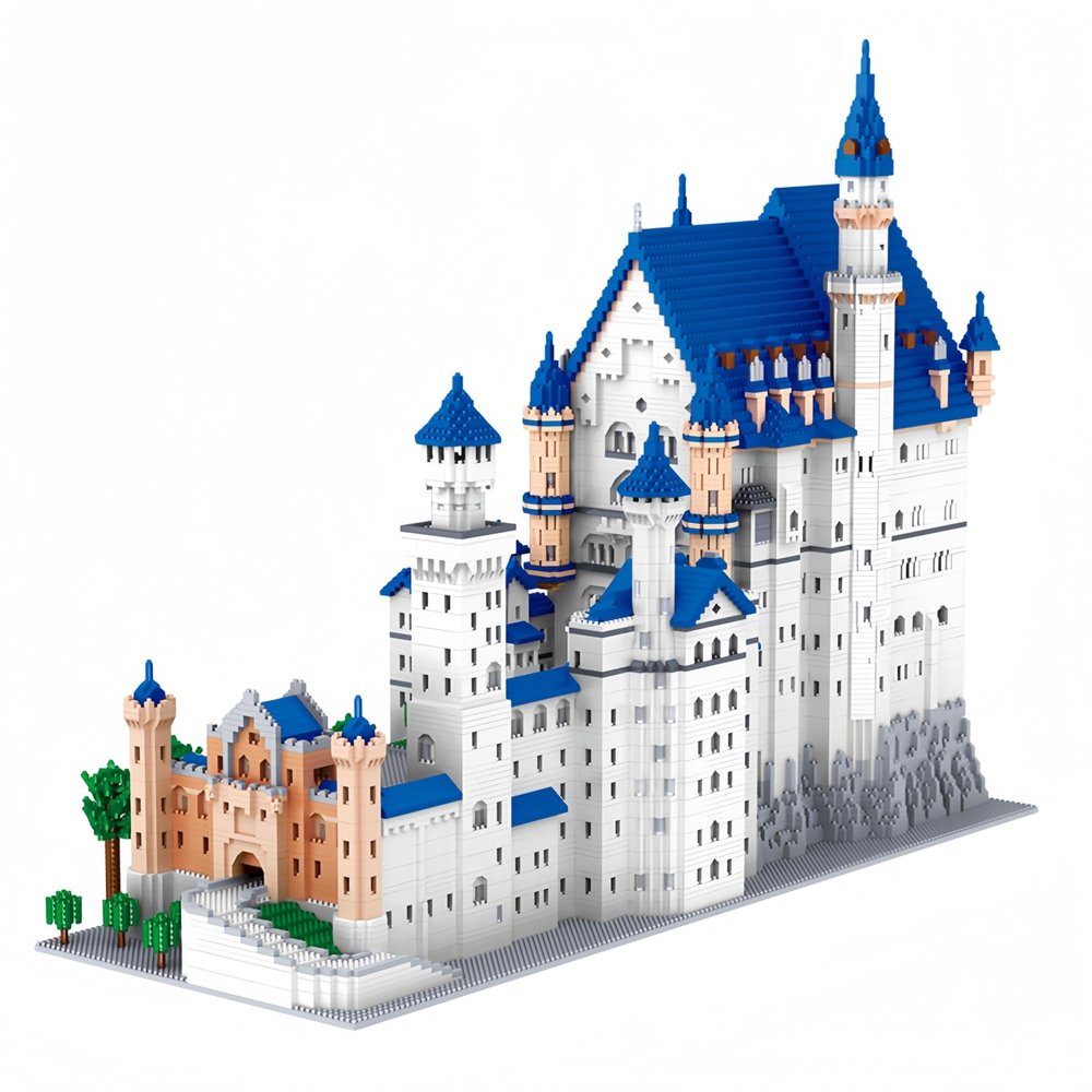 alltogetho Huge Swan Stone Castle Micro Mini Blocks 10000pcs Challenging Building Set, High-Difficulty 3D Puzzle, Ultimate Achievement, Cool Decorative Piece, Perfect Time-Killer