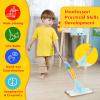 Kids Spray Mop Cleaning Set - Realistic Pretend Play Cleaning Toys for Toddlers 4+ | Functional Water Spray Mop with 2 Washable Pads & Scraper | Montessori Household Educational Gift for Boys & Girls view 2