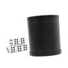 Abaodam 1set Pu Leather Cup PVC Quiet Design for Game Night Farkle and Outdoor Camping Black Felt Lining view 1