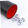 Abaodam 1set Pu Leather Cup PVC Quiet Design for Game Night Farkle and Outdoor Camping Black Felt Lining view 2