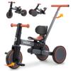 Bobike 5-in-1 Tricycle for Toddlers 18 Months to 5 Years Old, Toddler Bike, Kids Tricycle with Push Handle and Backrest, Toddler Balance Bike with Easy Assembly for Boys and Girls. (Grey) view 1