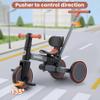Bobike 5-in-1 Tricycle for Toddlers 18 Months to 5 Years Old, Toddler Bike, Kids Tricycle with Push Handle and Backrest, Toddler Balance Bike with Easy Assembly for Boys and Girls. (Grey) view 4