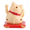 BORDSTRACT Lucky Cat, Solar Powered Cute Waving Cat, Fengshui Lucky Cat Swinging Arm, Good Luck Wealth Welcoming Cats Home Display Car Decor (Yellow) view 4