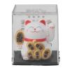 WGFOIP Solar Powered Waving Cat, Joyful Fortune Lucky Wealth Welcoming Cat for Home Cars, with Sufficient Light Place Automatically Under Home Business Blessing, Gifts (White) view 1
