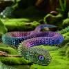 3D Printed Snake Creative Flexible Fidget Snake Desktop Pet One Piece Articulated Snake Gifts for Home Office Desk Gift Decor (Red) view 3