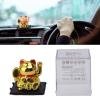 WGFOIP Solar Powered Waving Cat, Joyful Fortune Lucky Wealth Welcoming Cat for Home Cars, with Sufficient Light Place Automatically Under Home Business Blessing, Gifts (Gold) view 3
