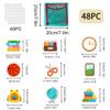 BEUNITONE 48 Pcs School Felt Story Boards Preschool Classroom Large Felt Story Pieces Set Flannel Board Stories for Preschool Activities Felt Story Board for Wall Early Learning Home Classroom Travle view 2