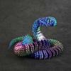 3D Printed Snake Creative Flexible Fidget Snake Desktop Pet One Piece Articulated Snake Gifts for Home Office Desk Gift Decor (Blue) view 1