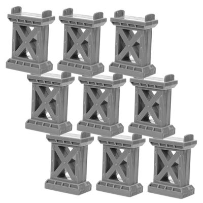Hemoton 9pcs Train Track Bridge Supports for Boys and Girls Toy Train Gray and Green Accessories for Enhanced Stability and Creative Play