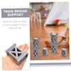 Hemoton 9pcs Train Track Bridge Supports for Boys and Girls Toy Train Gray and Green Accessories for Enhanced Stability and Creative Play view 2